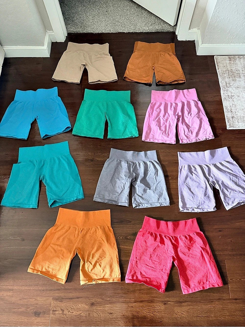 10 pc NVGTN Women's Bike Shorts Multicolor Like New bundle size medium